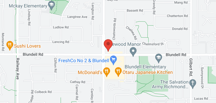 map of 6031 BLUNDELL ROAD